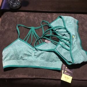 Xersion Turquoise Strappy Sports Bra Bundle